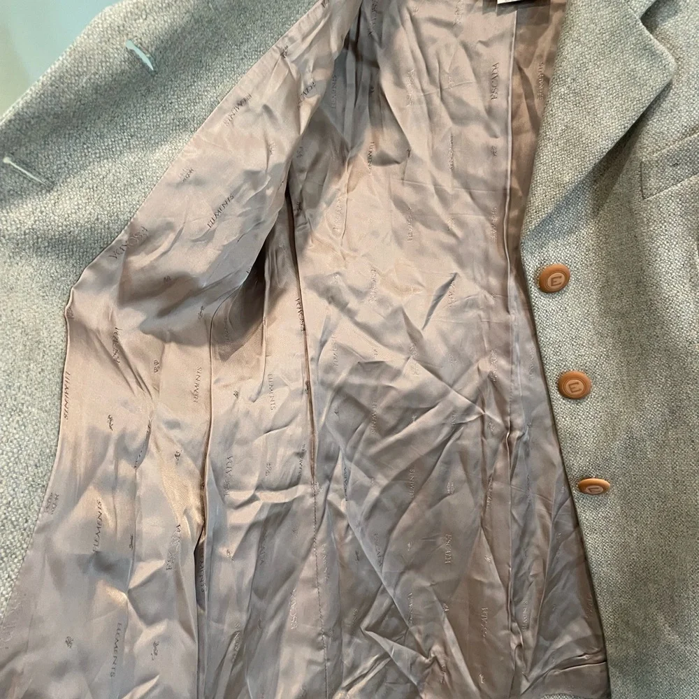Escada Elements sage 3 Button satin lined virgin wool/Cashmere blazer women’s 38